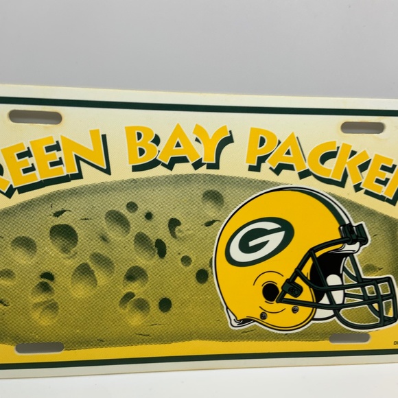 Vintage 1996 NFL Tag Express Green Bay Packers Plastic Decorative License Plate - Picture 3 of 10